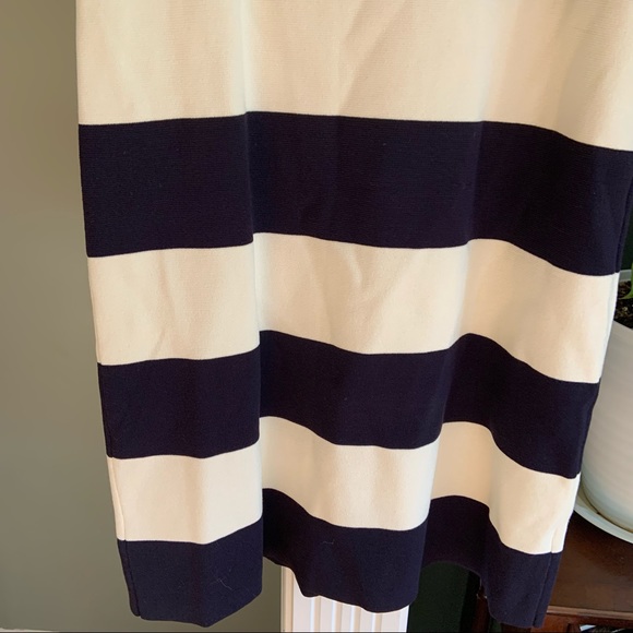 Ann Taylor Off Shoulder Nautical Striped sweater dress - Picture 3 of 8
